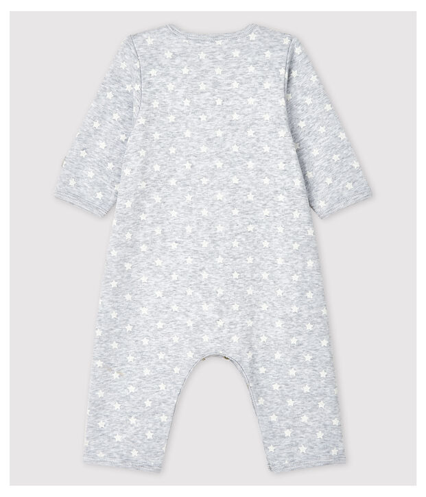 Bodyjama sans pieds b&eacute;b&eacute; en coton biologique gris/blanc