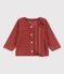 Cardigan en bouclette éponge bébé marron OMBRIE