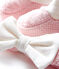 Lot bandeau et chaussons bébé fille en tubique matelassé variante 1