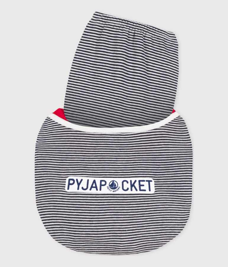 Pyjacourt Petit Bateau en coton enfant bleu/blanc