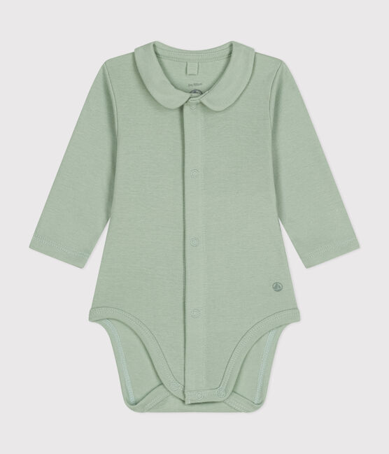 Body manches longues à col bébé vert HERBIER