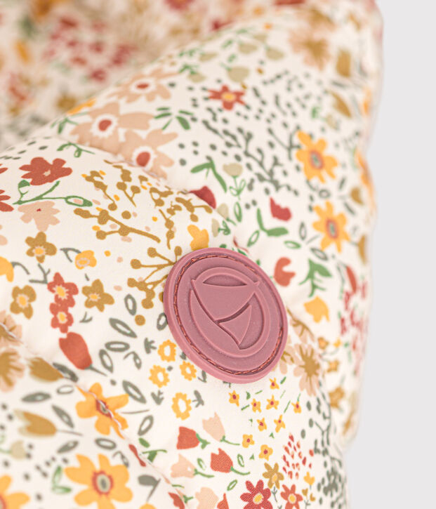 Doudoune imprim&eacute;e avec capuche b&eacute;b&eacute; &eacute;cru/multicouleur