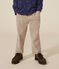 Pantalon droit en velours enfant garçon HUITRE