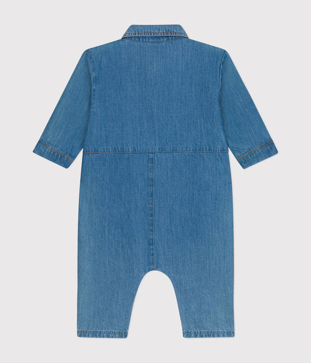 Combinaison longue en denim b&eacute;b&eacute; bleu