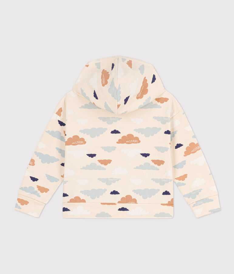 Sweatshirt &agrave; capuche en molleton enfant fille blanc AVALANCHE/ MULTICO