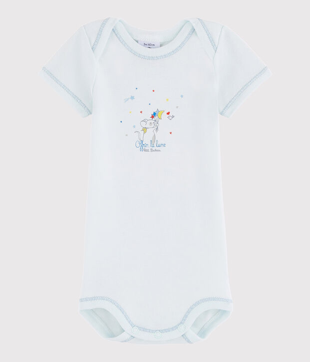 Body manches courtes b&eacute;b&eacute; gar&ccedil;on bleu Bocal