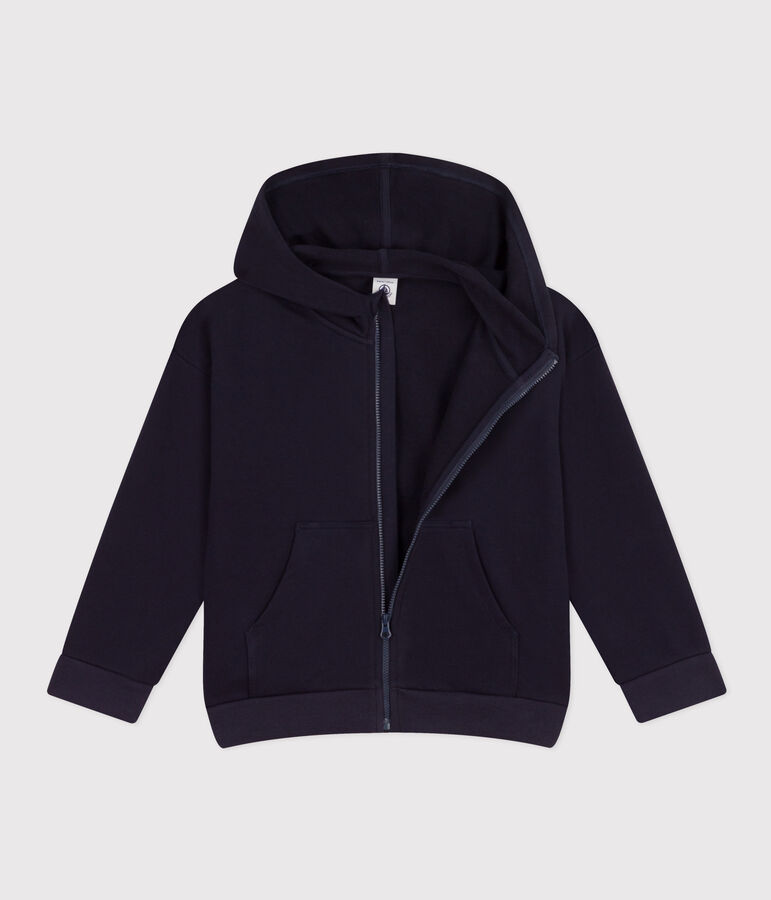 Sweatshirt zipp&eacute; &agrave; capuche enfant gar&ccedil;on bleu SMOKING