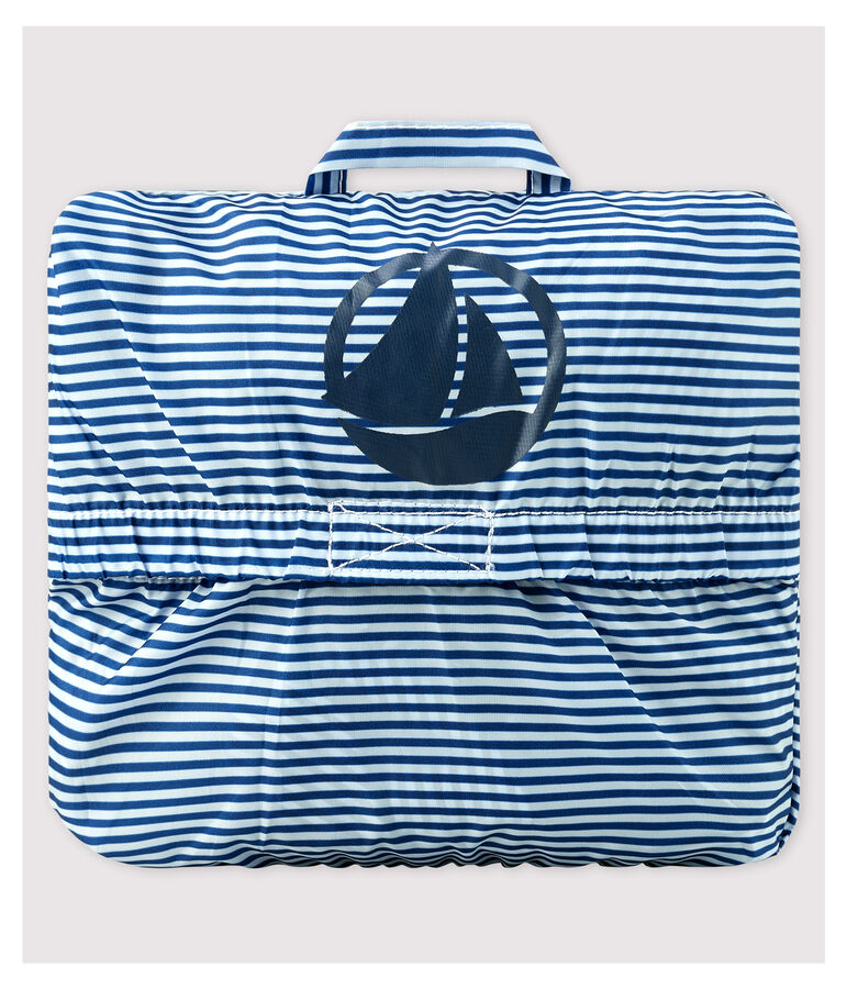 Coupe-vent en polyamide recycl&eacute; b&eacute;b&eacute; fille/gar&ccedil;on bleu SURF/blanc MARSHMALLOW