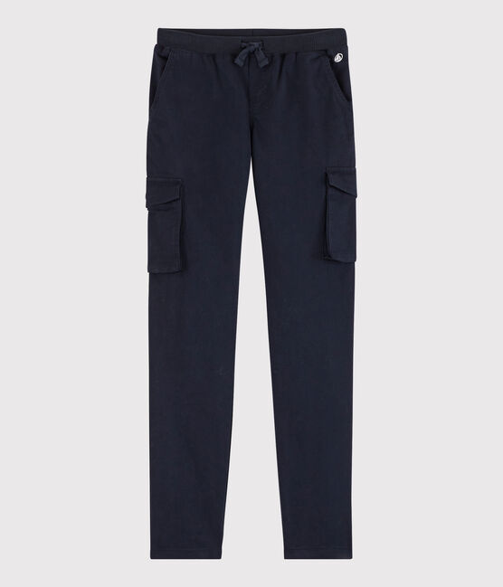 Pantalon en gabardine enfant garçon bleu SMOKING