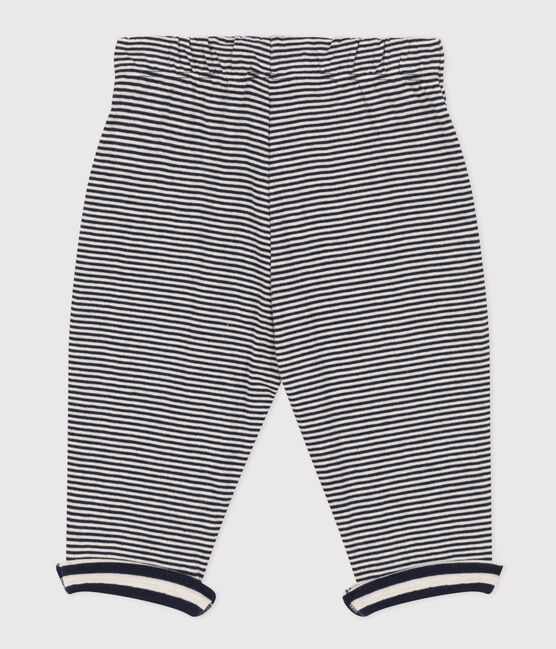 Pantalon en tubique rayé milleraies bébé bleu SMOKING/ AVALANCHE