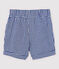 Short vichy en chaîne et trame bébé garçon bleu SURF/blanc MARSHMALLOW