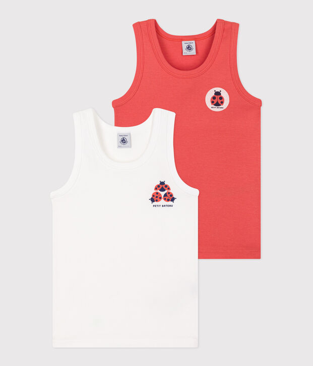 Lot de 2 d&eacute;bardeurs enfant en coton multicouleur