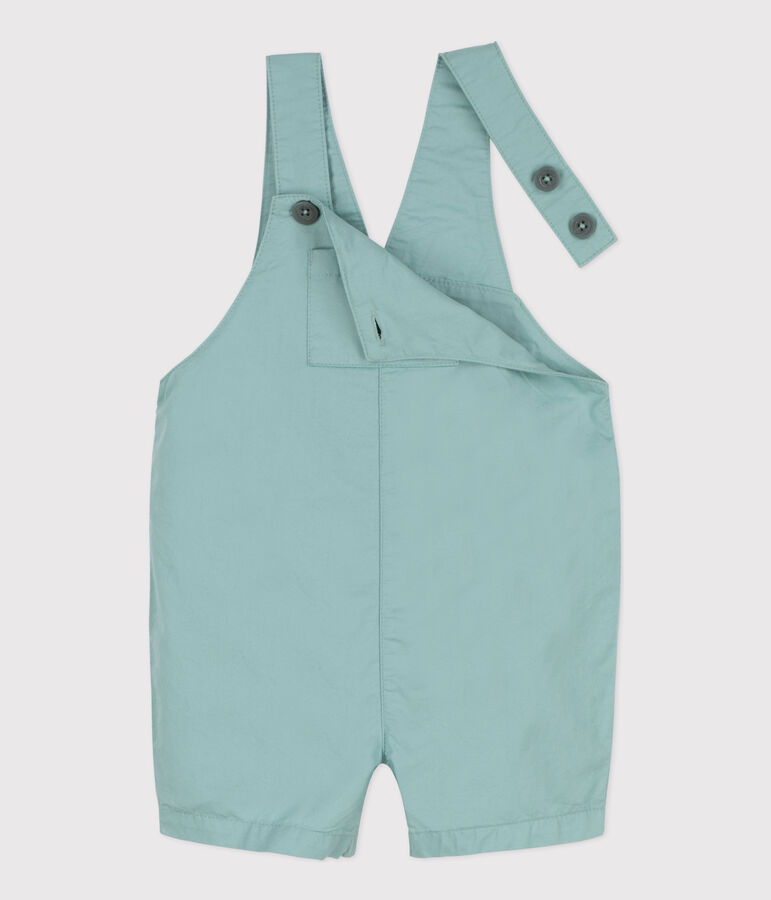 Salopette courte b&eacute;b&eacute; en serge craquante vert BOB