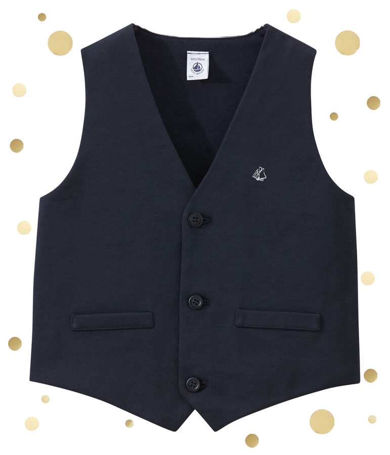 Gilet sans manches enfant gar&ccedil;on bleu