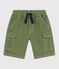 Bermuda cargo enfant en coton vert OLIVINE