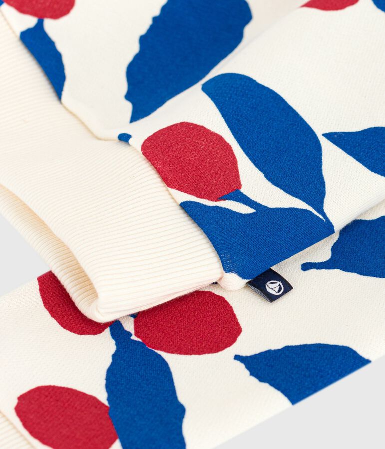 Sweatshirt enfant en coton imprim&eacute; MILK/ MULTICO