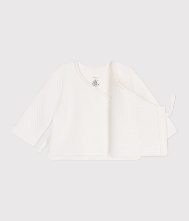 Brassi&egrave;re en tubique matelass&eacute; en coton b&eacute;b&eacute; blanc