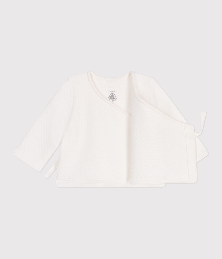 Brassi&egrave;re en tubique matelass&eacute; en coton b&eacute;b&eacute; blanc