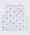 Gilet sans manche r&eacute;versible b&eacute;b&eacute; en coton imprim&eacute; c&oelig;urs blanc/multicouleur