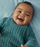 Cardigan en laine et coton bébé vert PAUL