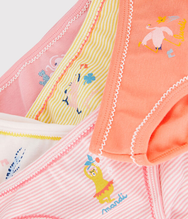 Lot de 5 culottes animaux yoga petite fille multicouleur