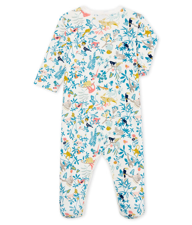 Dors bien b&eacute;b&eacute; fille en c&ocirc;te blanc/multicouleur