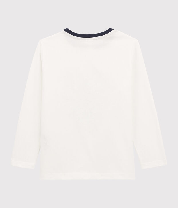 Tee-shirt s&eacute;rigraphi&eacute; enfant gar&ccedil;on blanc