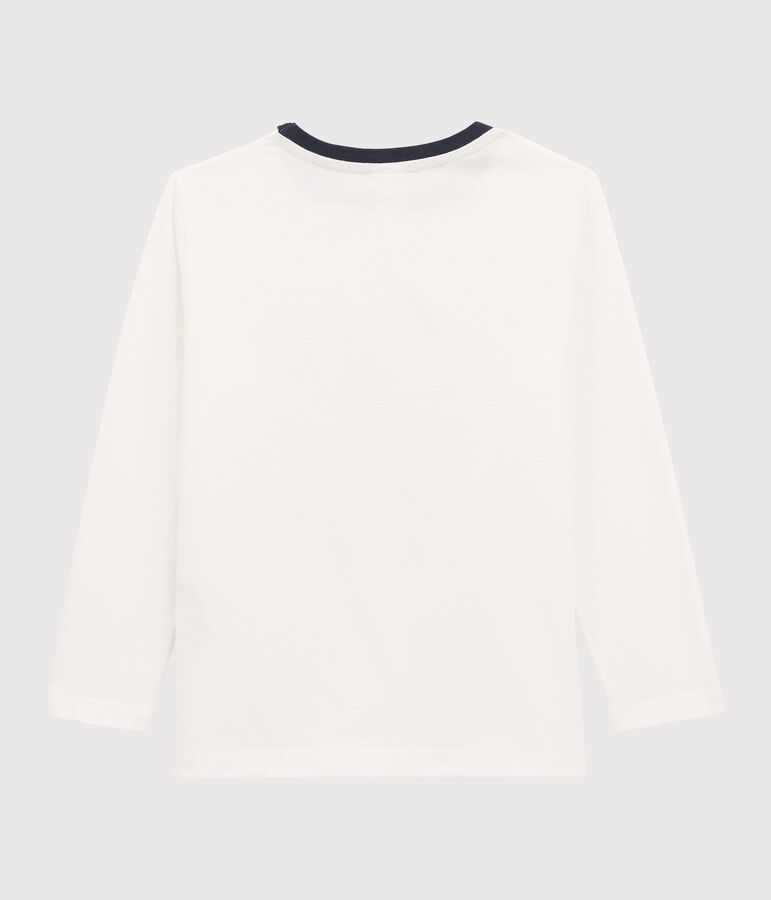 Tee-shirt s&eacute;rigraphi&eacute; enfant gar&ccedil;on blanc
