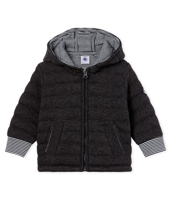 Veste zippée bébé garçon en tubique matelassé gris CITY CHINE