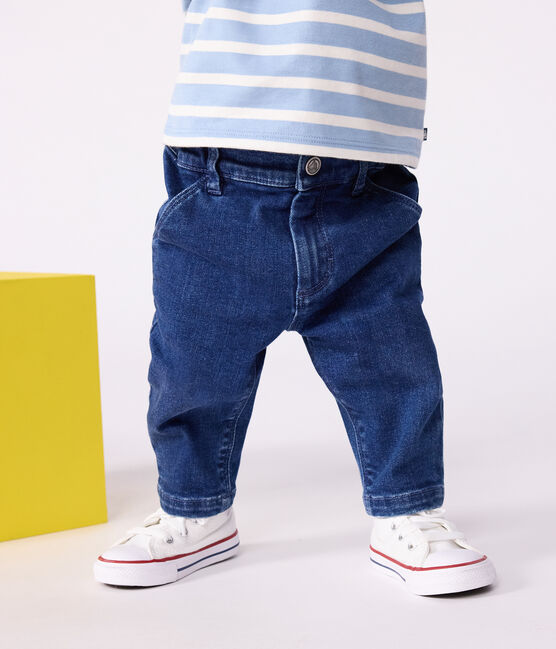 Pantalon bébé en denim bleu DENIM MOYEN