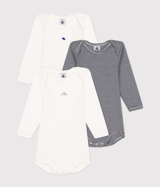 Lot de 3 bodies manches longues en coton bébé variante 1