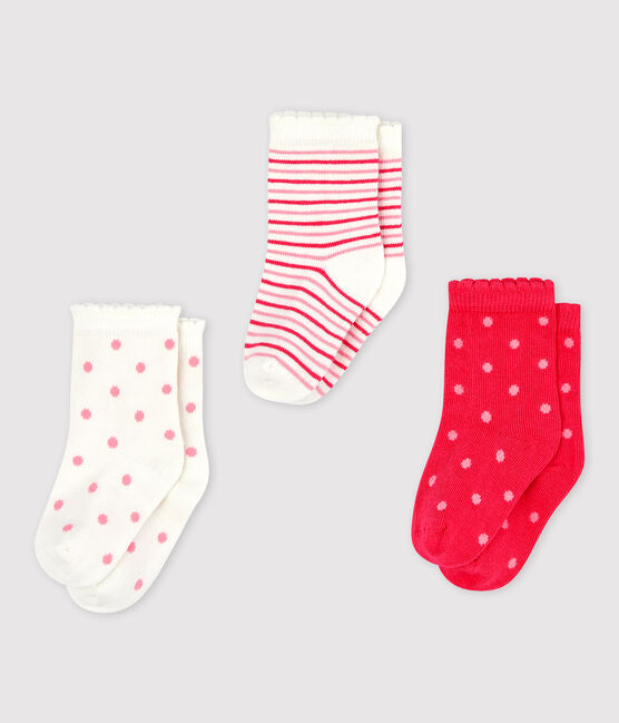 Lot de 3 chaussettes à motif bébé fille variante 1