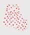 Robe b&eacute;b&eacute; en coton avec son bloomer, imprim&eacute;s c&oelig;urs rouge/rouge