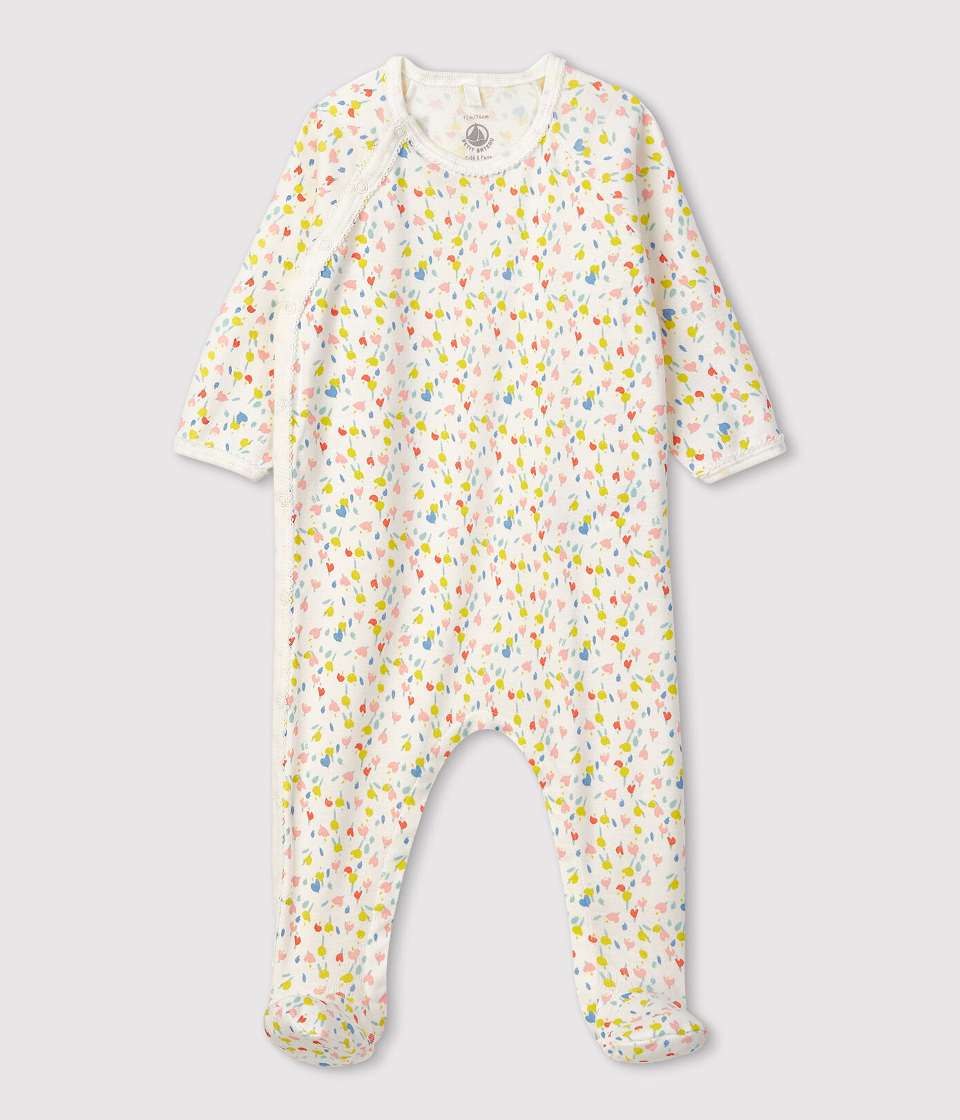 Pyjama Bébé Petit Bateau Dors Bien - Manches Longues Velours, 100% Coton, Mixte