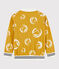 Sweatshirt zippé enfant garçon. jaune BOUDOR/blanc MARSHMALLOW