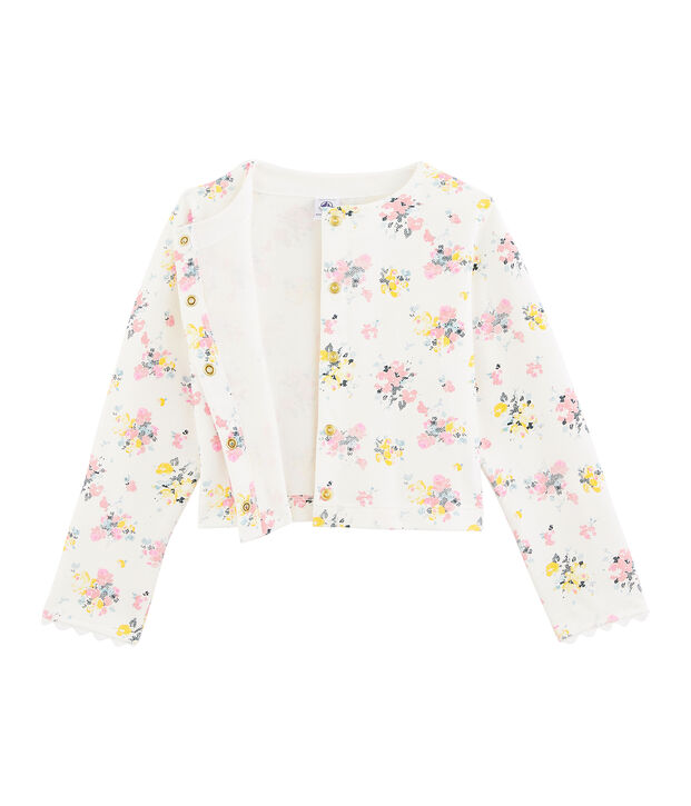 Cardigan enfant fille blanc/multicouleur