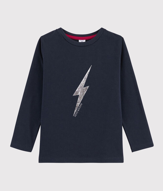 Tee-shirt s&eacute;rigraphi&eacute; enfant gar&ccedil;on bleu