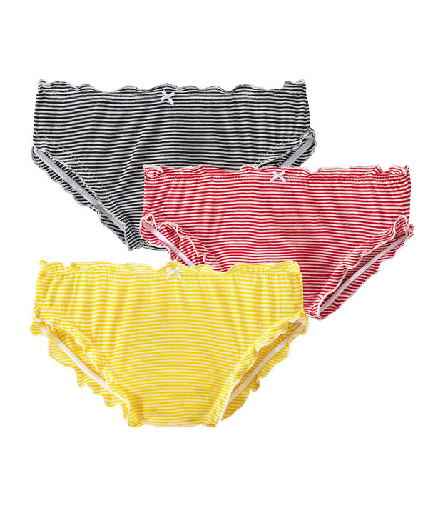 Lot de 3 culottes &agrave; volants femme blanc