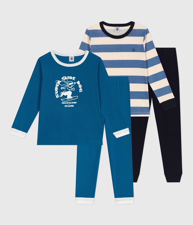 Lot de pyjamas enfant en coton imprim&eacute; multicouleur