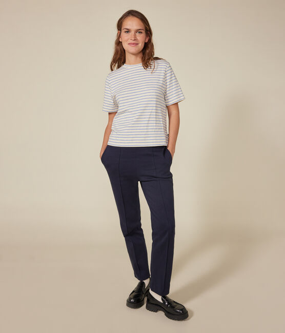 Tee-shirt le Boxy en tubique femme blanc AVALANCHE/ SKY CHINE