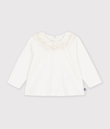 Tee-shirt bébé en coton manches longues uni