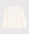 Tee-shirt manches longues imprimé enfant garçon blanc MARSHMALLOW