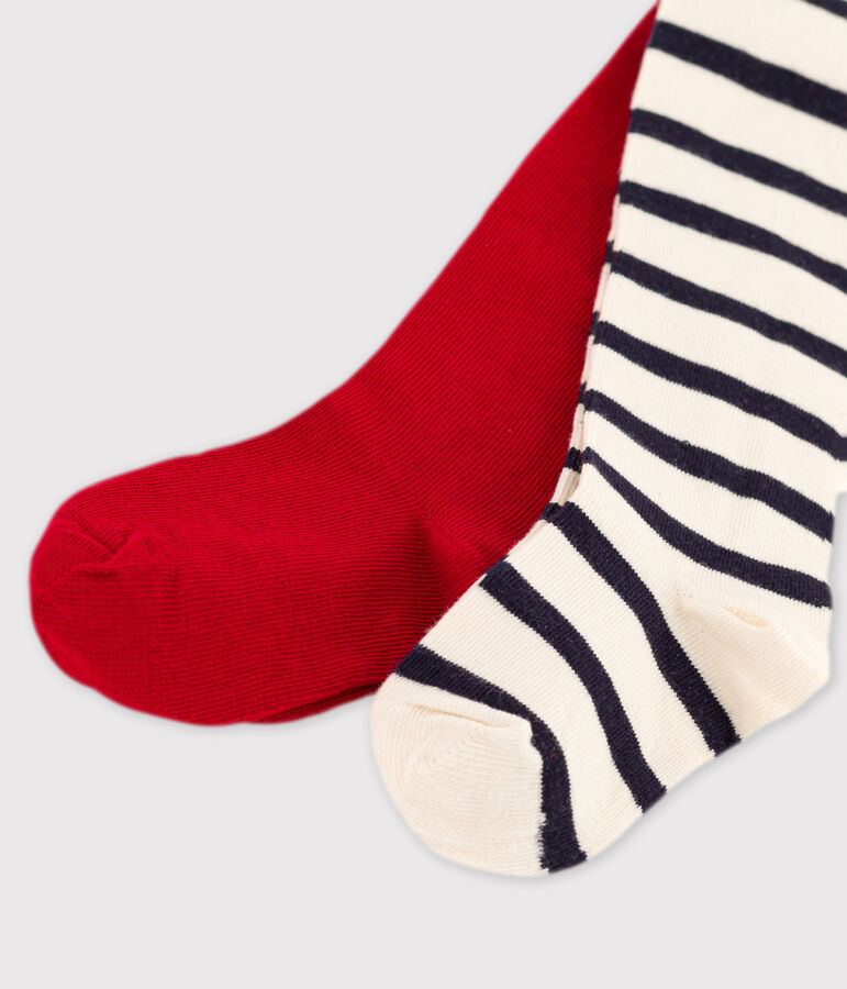 Lot de 2 collants enfant fille multicouleur