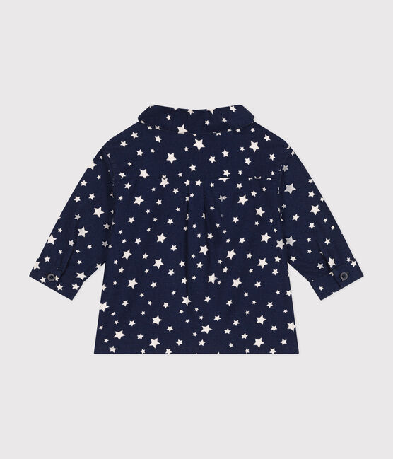 Chemise en flanelle bébé bleu MEDIEVAL/blanc MARSHMALLOW