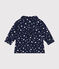 Chemise en flanelle bébé bleu MEDIEVAL/blanc MARSHMALLOW