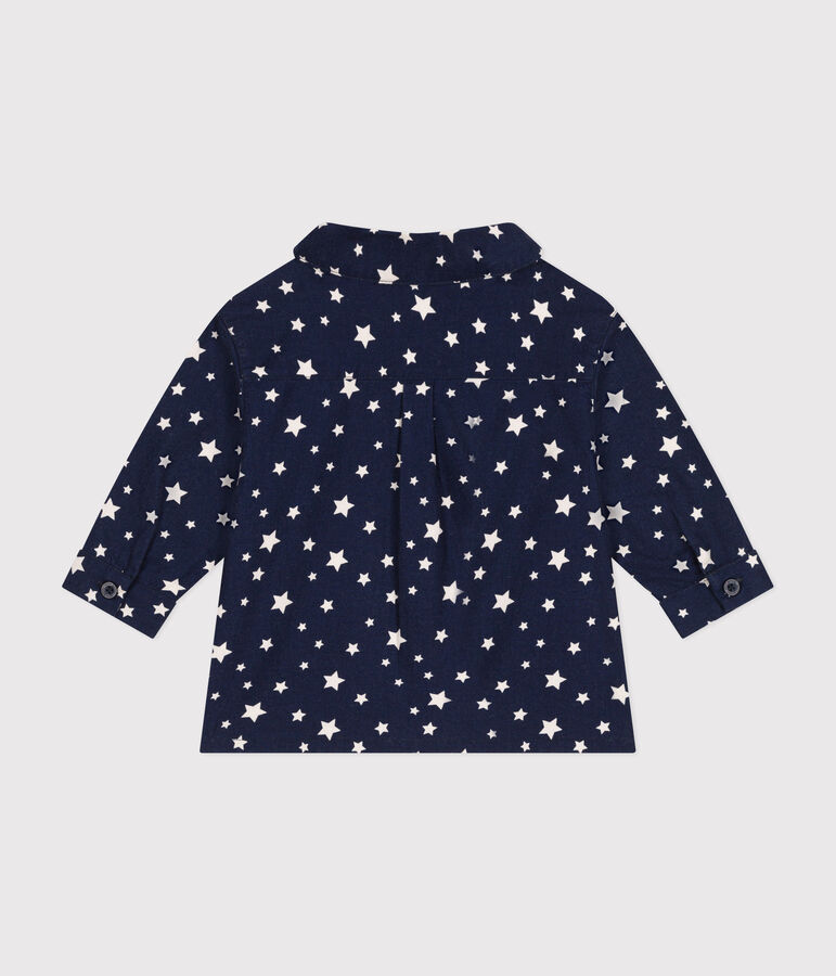 Chemise en flanelle b&eacute;b&eacute; bleu MEDIEVAL/blanc MARSHMALLOW