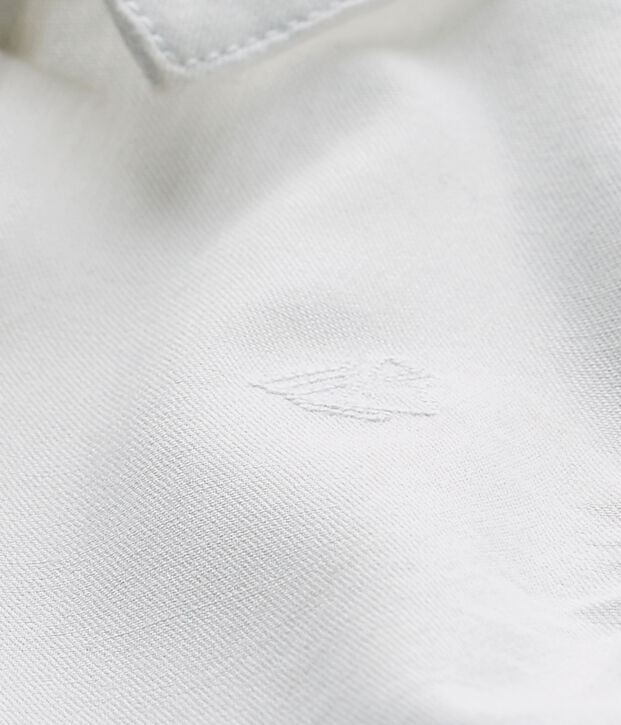 Chemise b&eacute;b&eacute; gar&ccedil;on manches retroussables blanc