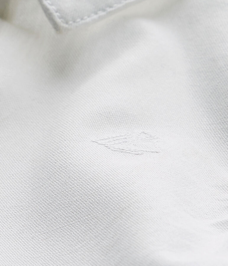 Chemise b&eacute;b&eacute; gar&ccedil;on manches retroussables blanc