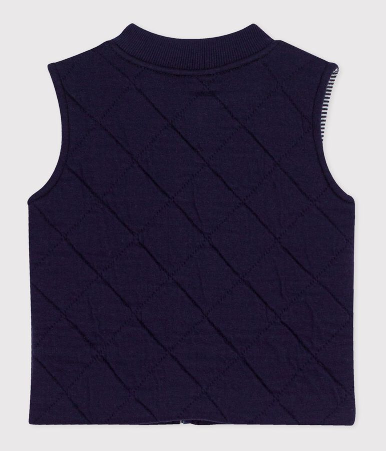 Doudoune b&eacute;b&eacute; sans manche en coton matelass&eacute; bleu SOIR