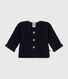 Cardigan en tricot point mousse bébé